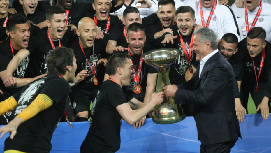 proslava fudbalera Partizana