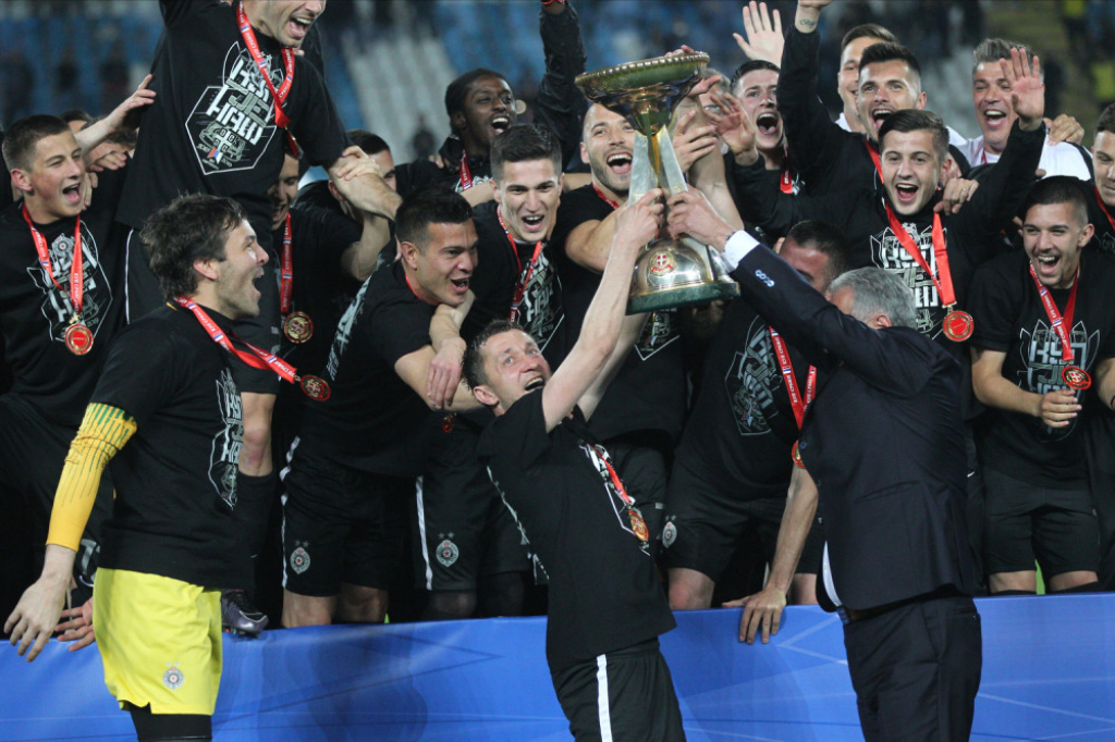 proslava fudbalera Partizana