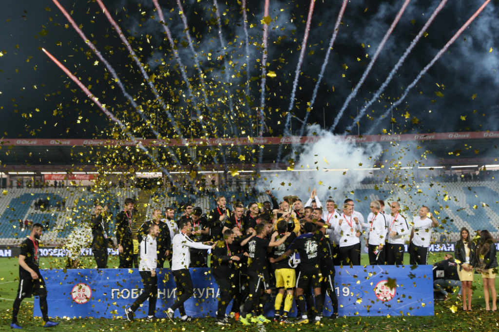 proslava fudbalera Partizana