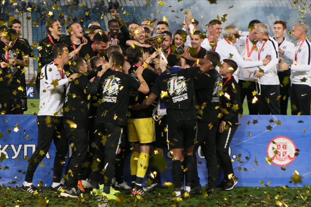 proslava fudbalera Partizana