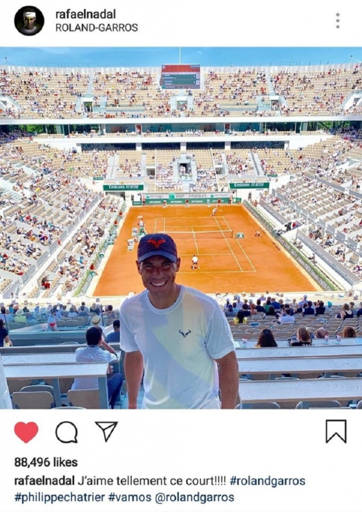 Rafael Nadal na tribinama 