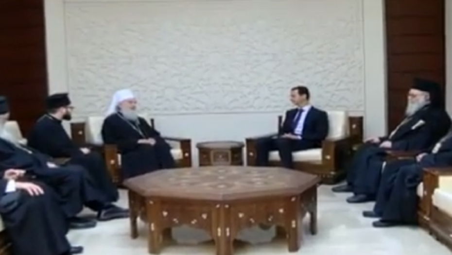 Patrijarh Irinej i Bašar al Asad