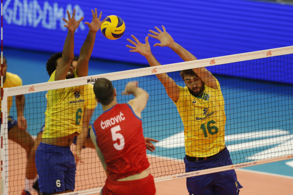 Odbojkaš Srbije Ćirović na meču sa Brazilom