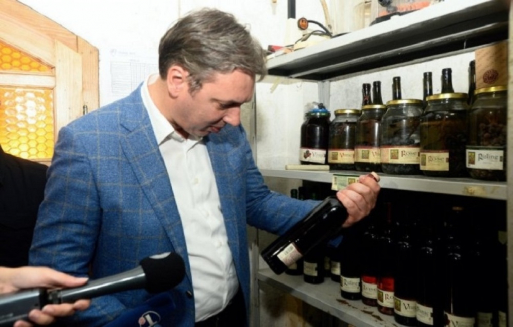 Aleksandar Vučić u vinariji