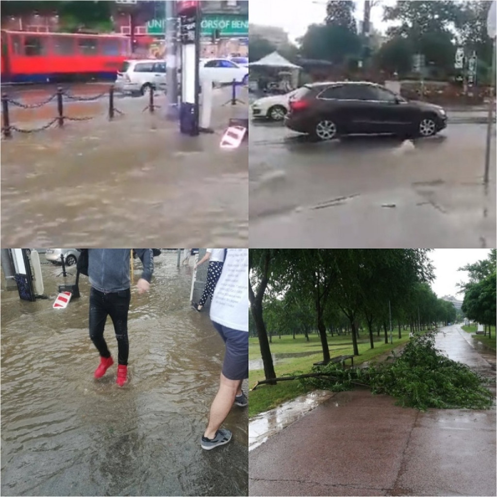 kiša. pljusak, grad