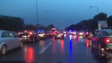 Poplava na auto-putu Beograd-Zagreb