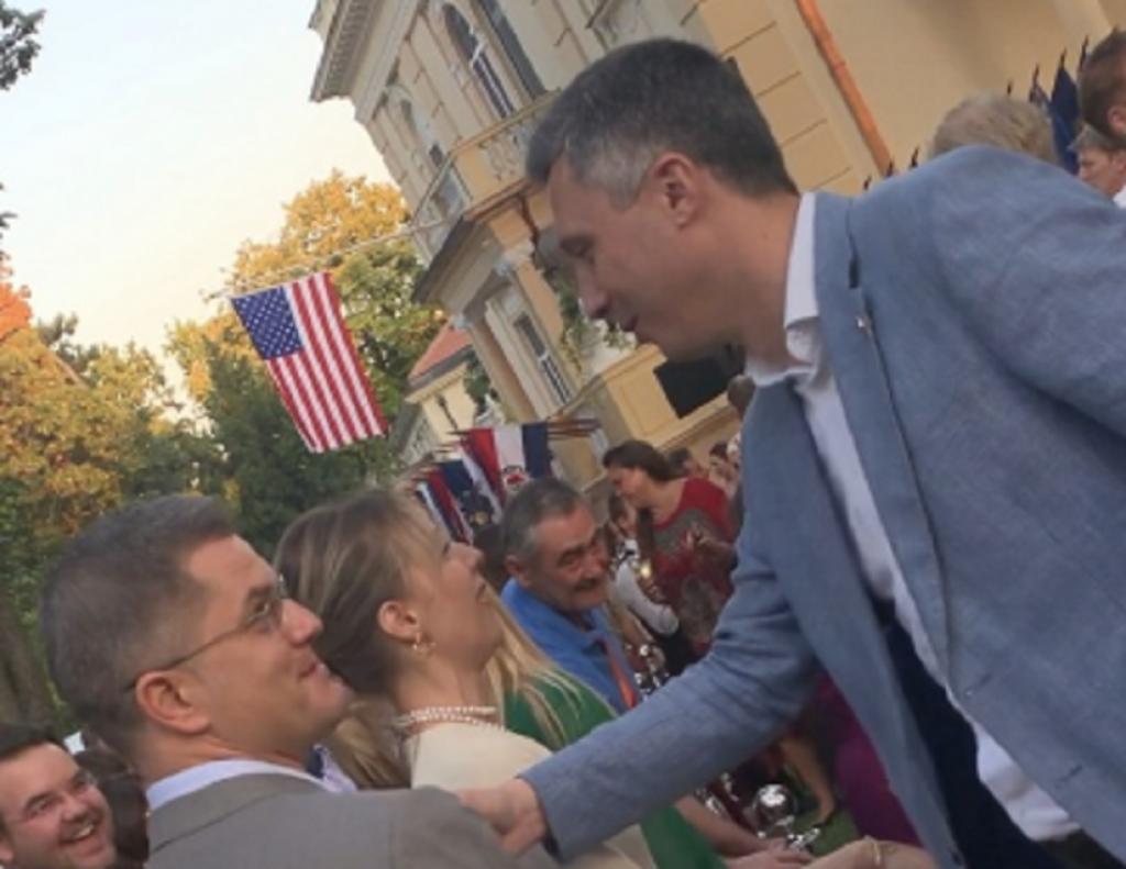 Vuk Jeremić i Bo&scaron;ko Obradović na proslavi Dana nezavisnosti SAD