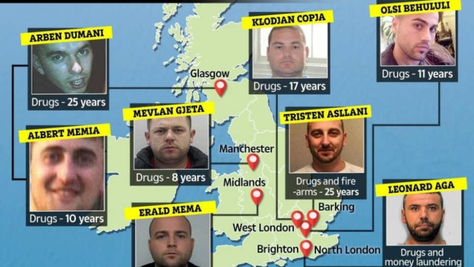 albanska mafija, Velika Britanija