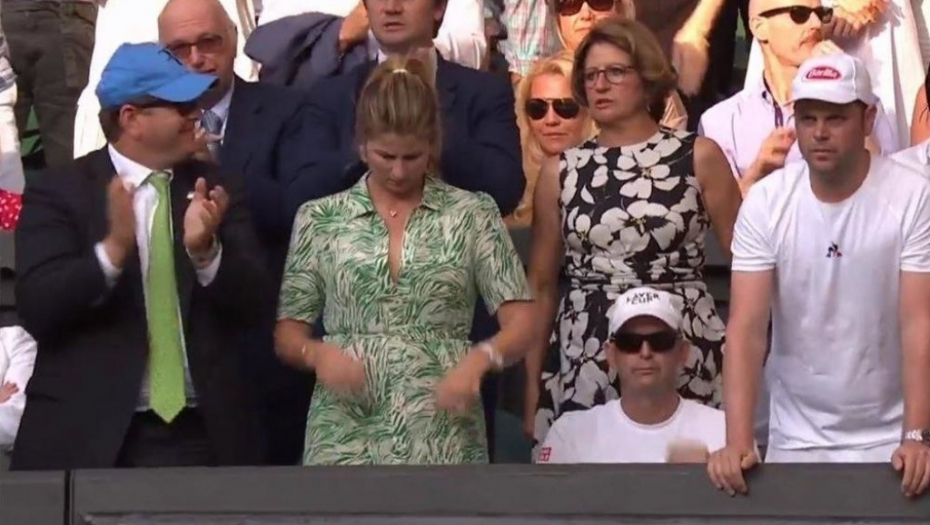 Mirka, supruga Rodžera Federera na Vimbldonu