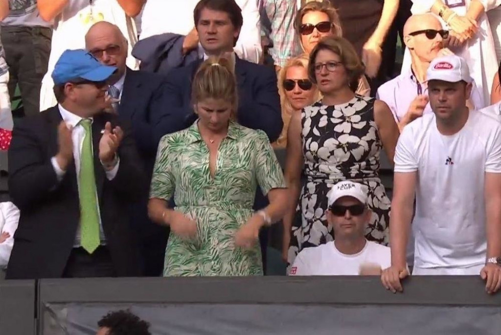 Mirka, supruga Rodžera Federera na Vimbldonu