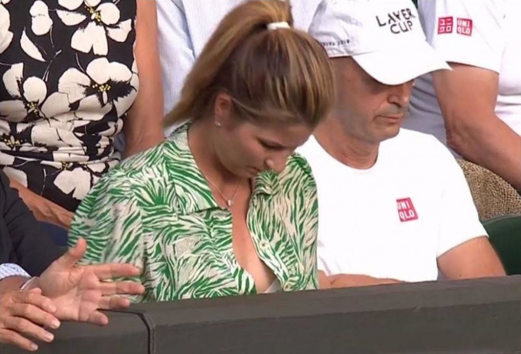 Mirka, supruga Rodžera Federera na Vimbldonu