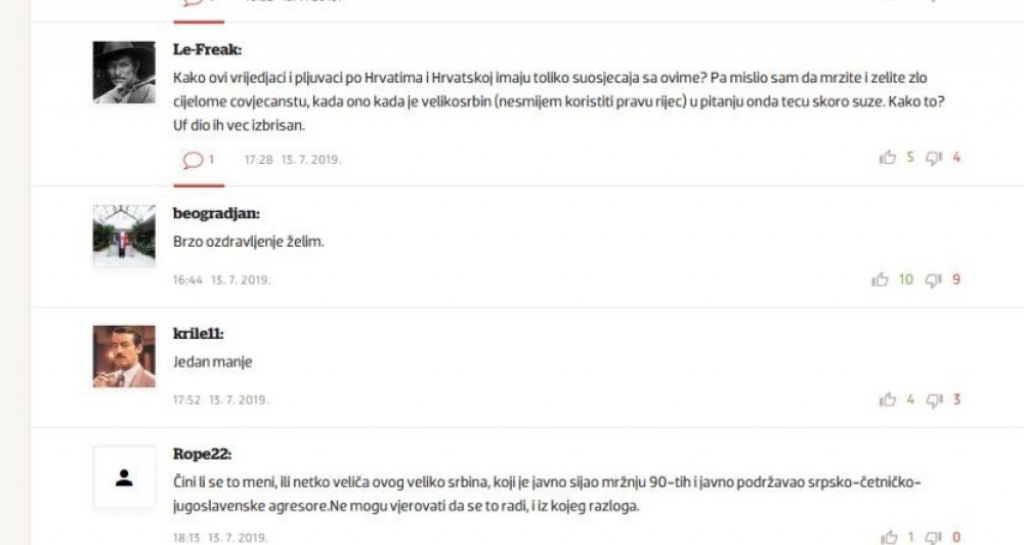 Komentari Hrvata na bolest Mihajlovića