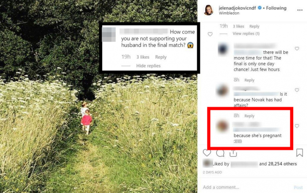 prepiska na objavi Jelene Đoković