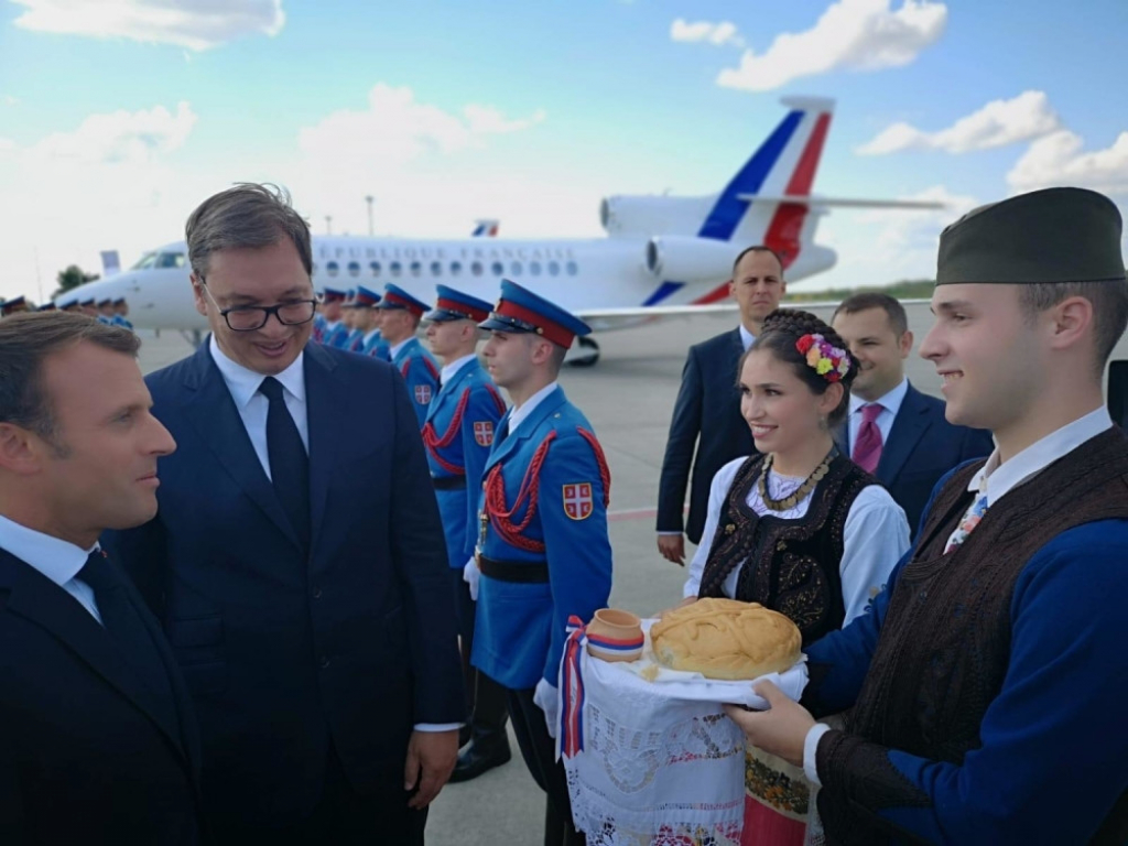 Aleksandar Vučić i Emanuel Makron