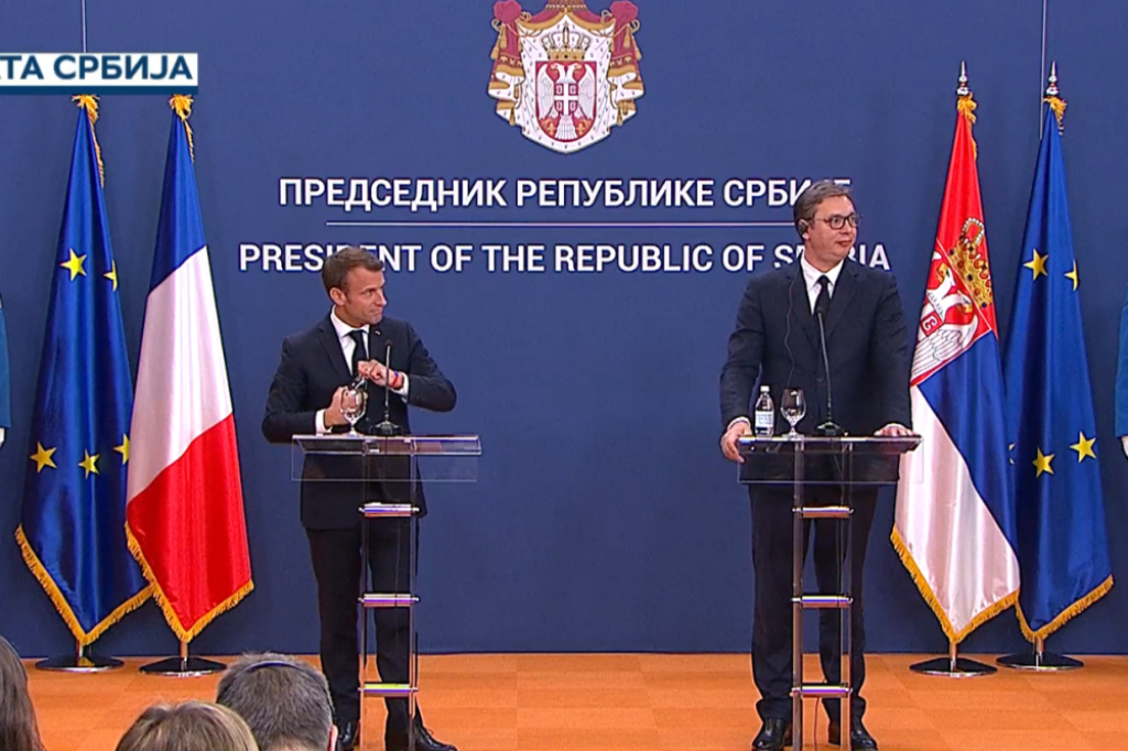 Aleksandar Vučić i Emanuel Makron