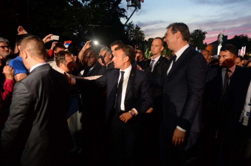 Emanuel Makron i Aleksandar Vučić