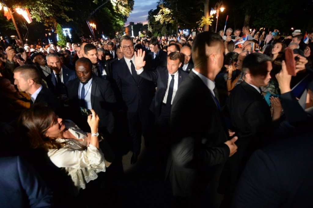 Emanuel Makron i Aleksandar Vučić