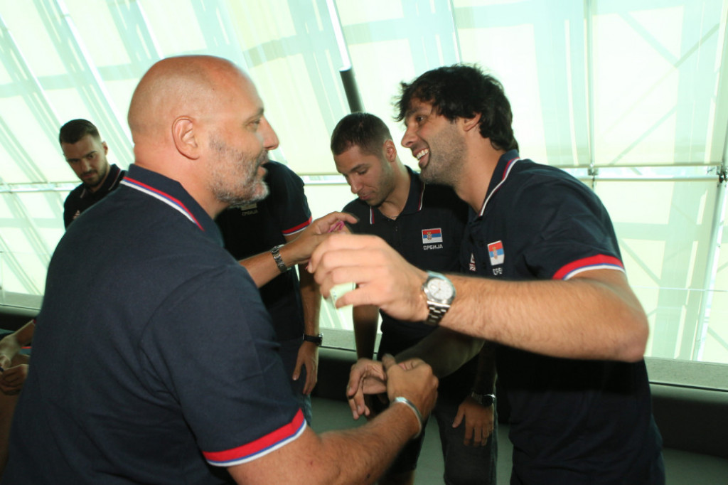 Milo&scaron; Teodosić sa selektorom Đorđevićem