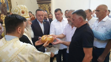 Aleksandar Antić u Baroševcu sa rudarima