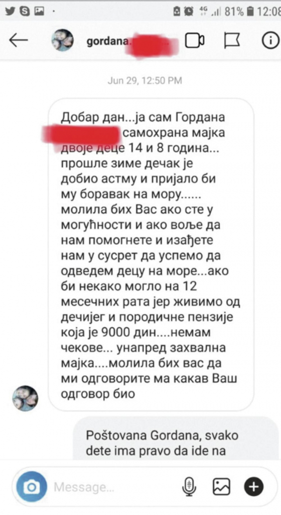 Prepiska samohrane majke sa direktorom agencije