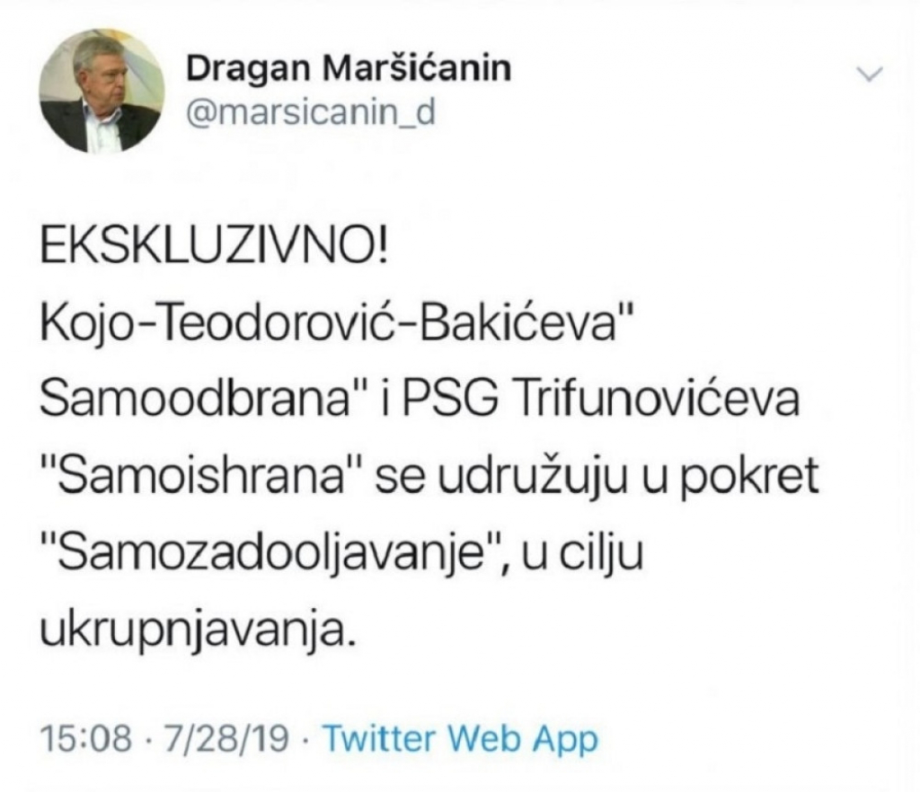Objava na Tviteru
