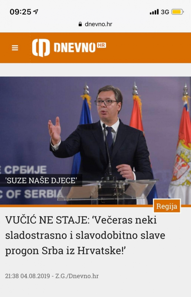 Aleksandar Vučić, hrvatski mediji