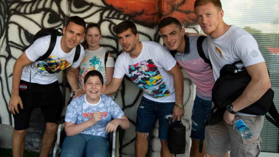 Srećko Ristić i fudbaleri Crvene zvezde