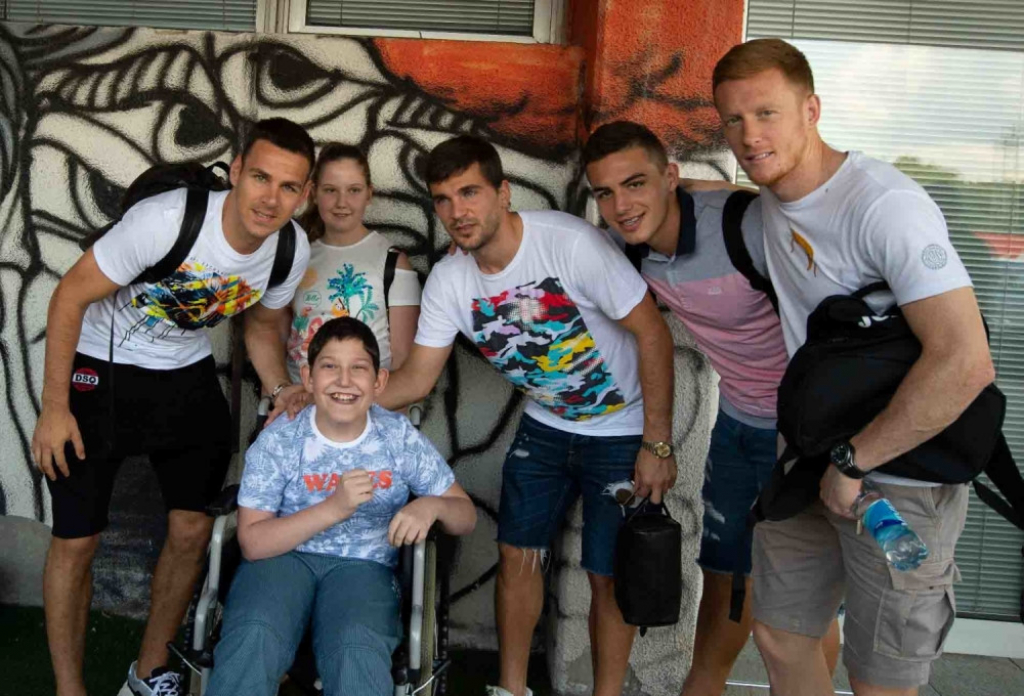 Srećko Ristić i fudbaleri Crvene zvezde