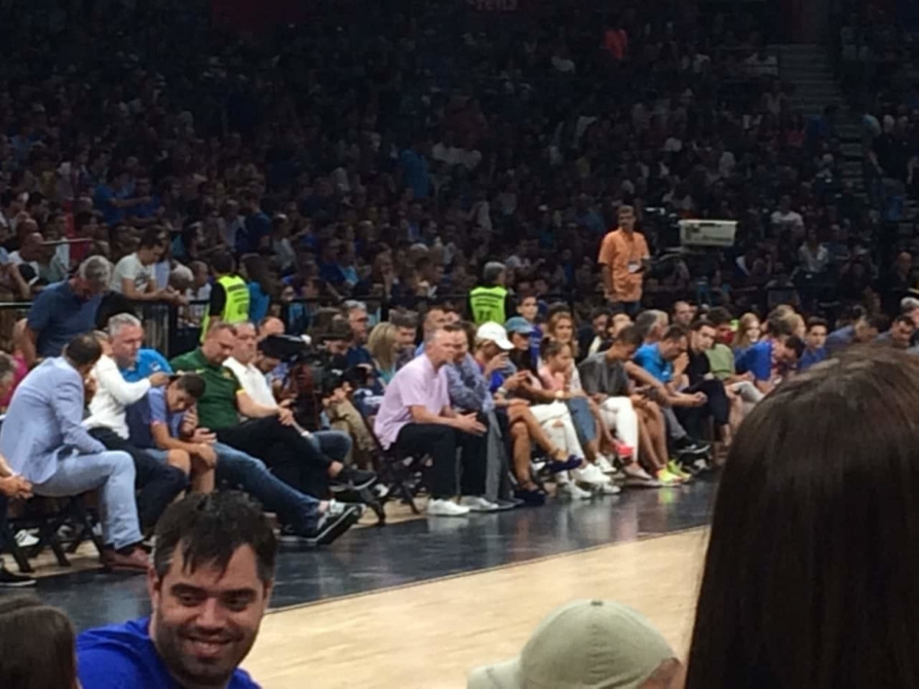 Majk Meloun na utakmici Srbija - Litvanija