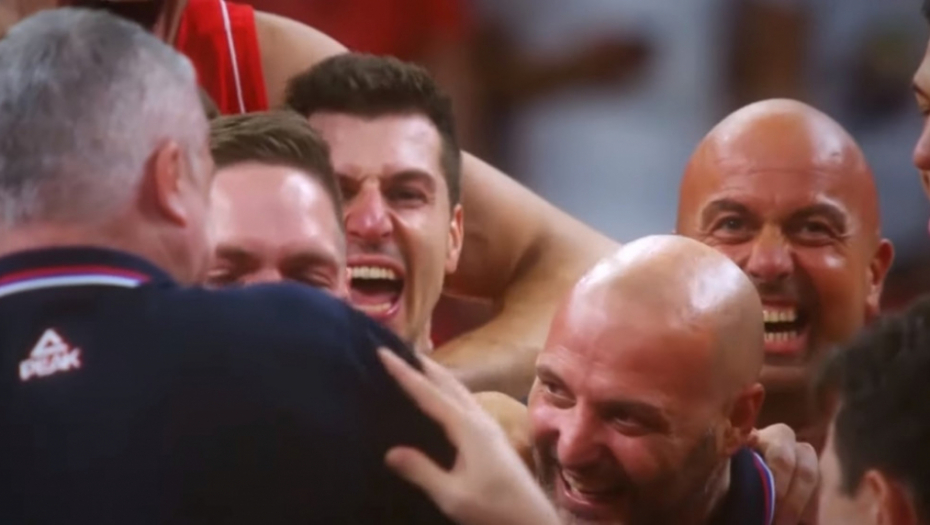 Slavlje košarkaša Srbije