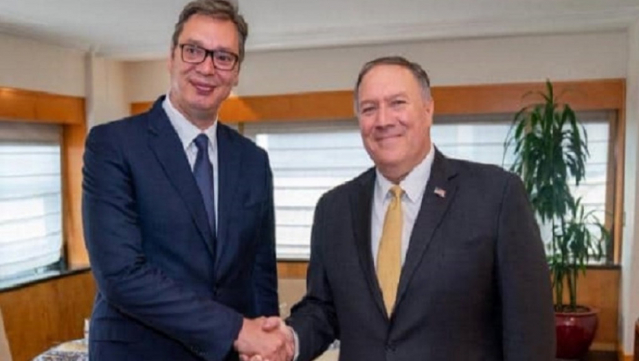 Aleksandar Vučić i Majk Pompeo