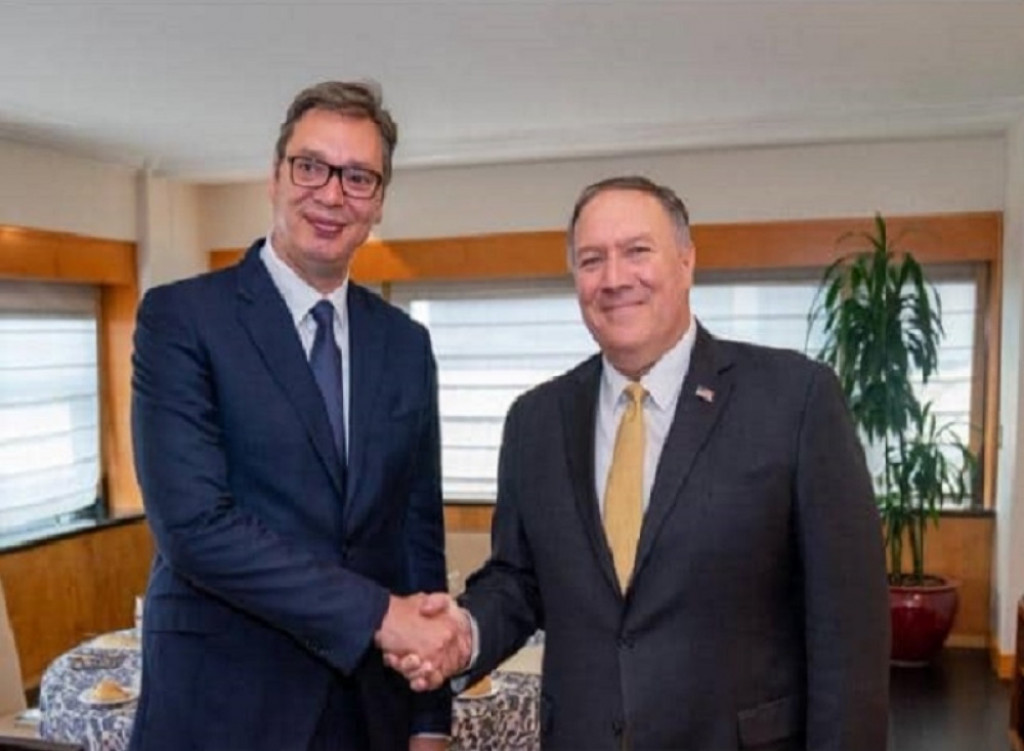 Aleksandar Vučić i Majk Pompeo