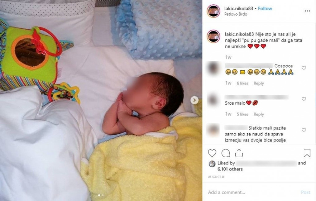 Nikola Lakić, Aleksandra Tasić Coka, sin