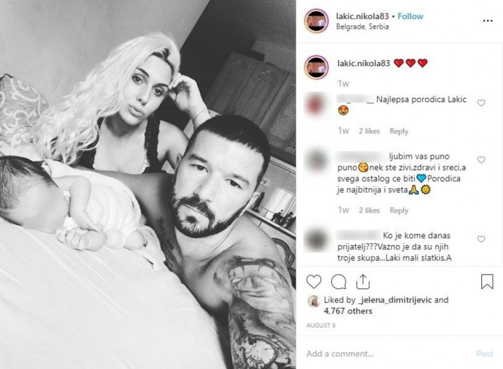 Nikola Lakić, Aleksandra Tasić Coka, sin