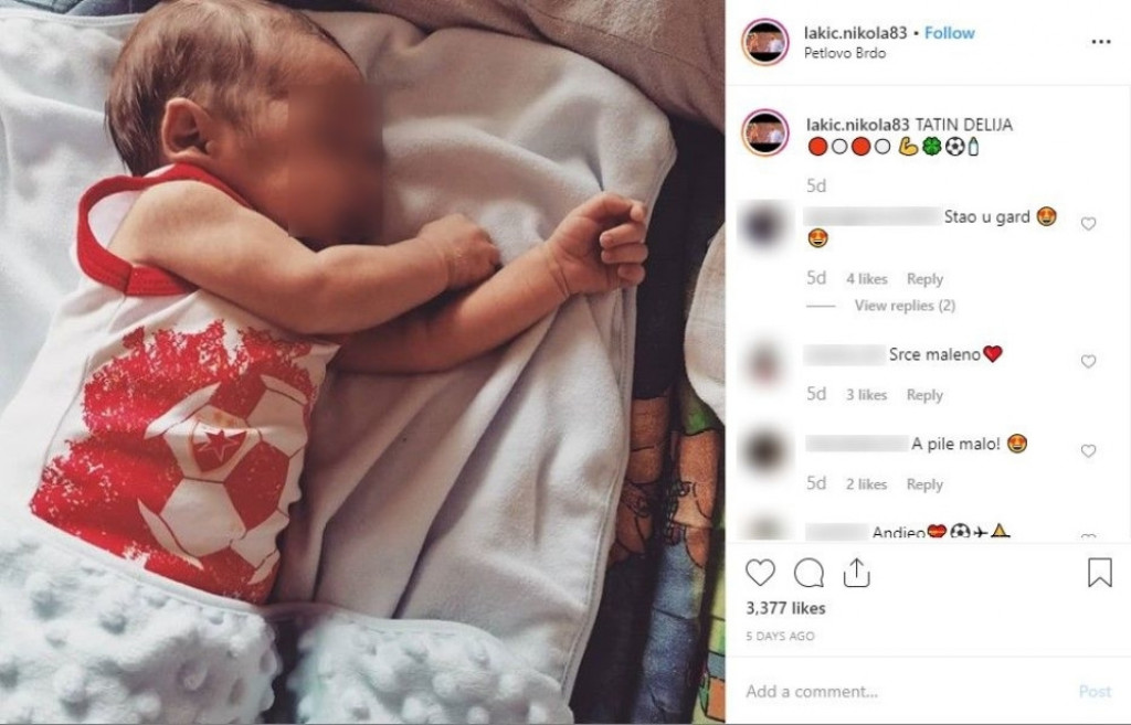 Nikola Lakić, Aleksandra Tasić Coka, sin