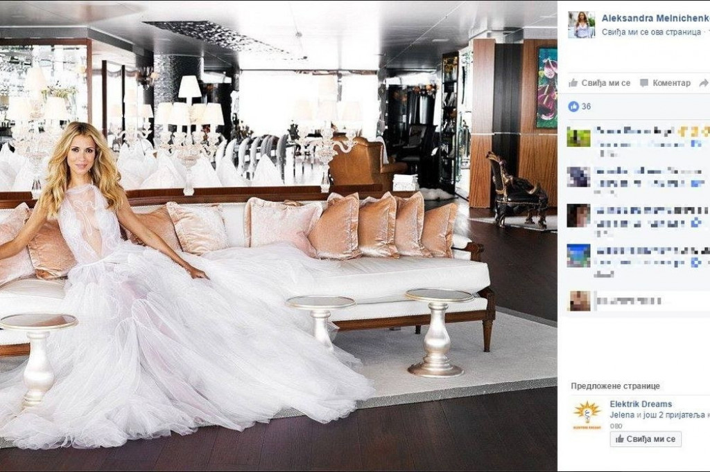 Aleksandra Sandra Meljničenko, jahta