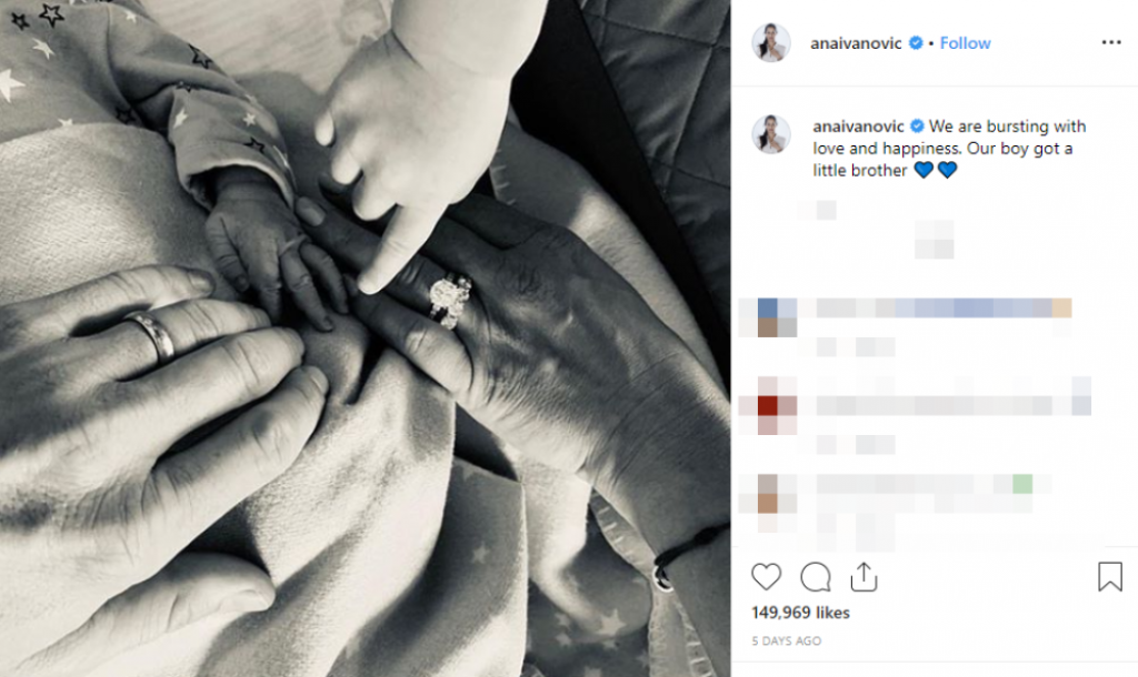 objava Ane Ivanović nakon rođenja sina