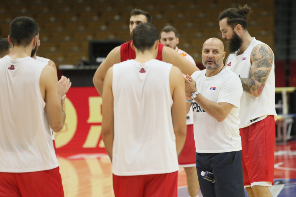 Košarkaši Srbije trening