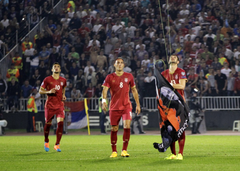Stefan Mitrović Albanska zastava