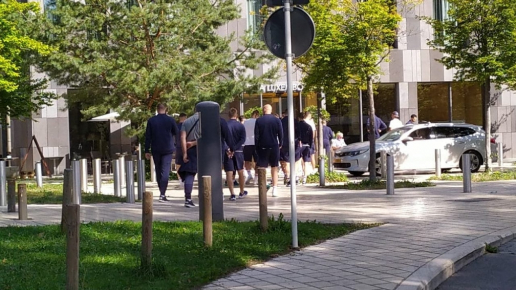 Fudbalska reprezentacija u šetnji u Luksemburgu
