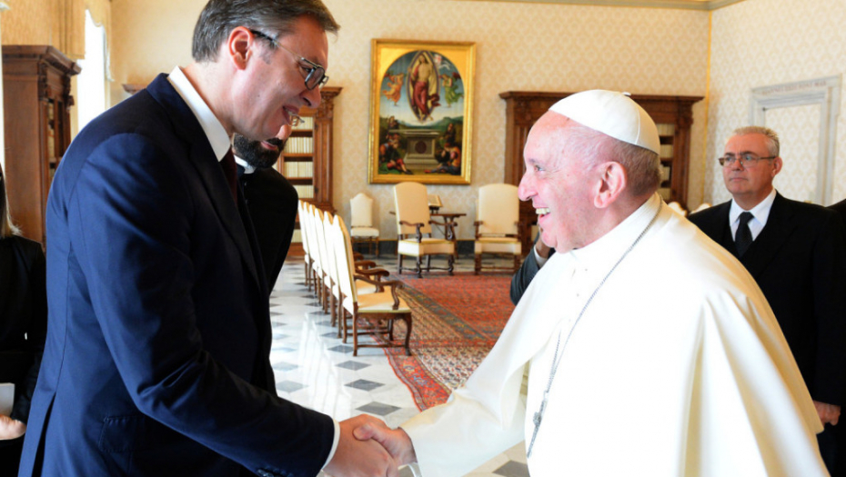 Aleksandar Vučić i papa Franja