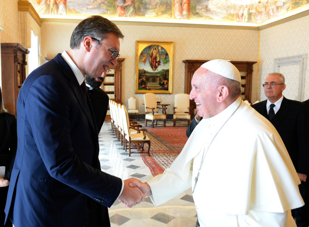 Aleksandar Vučić i papa Franja