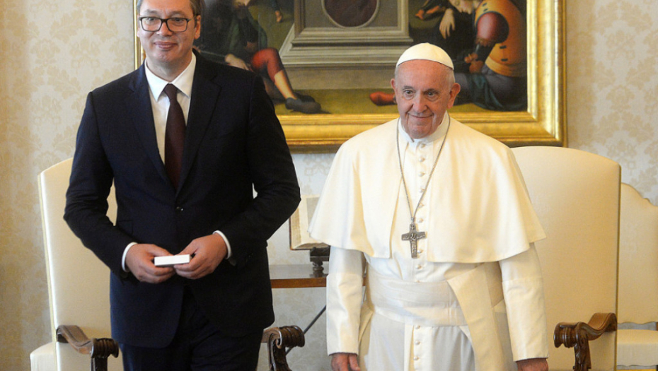 Aleksandar Vučić i papa Franja