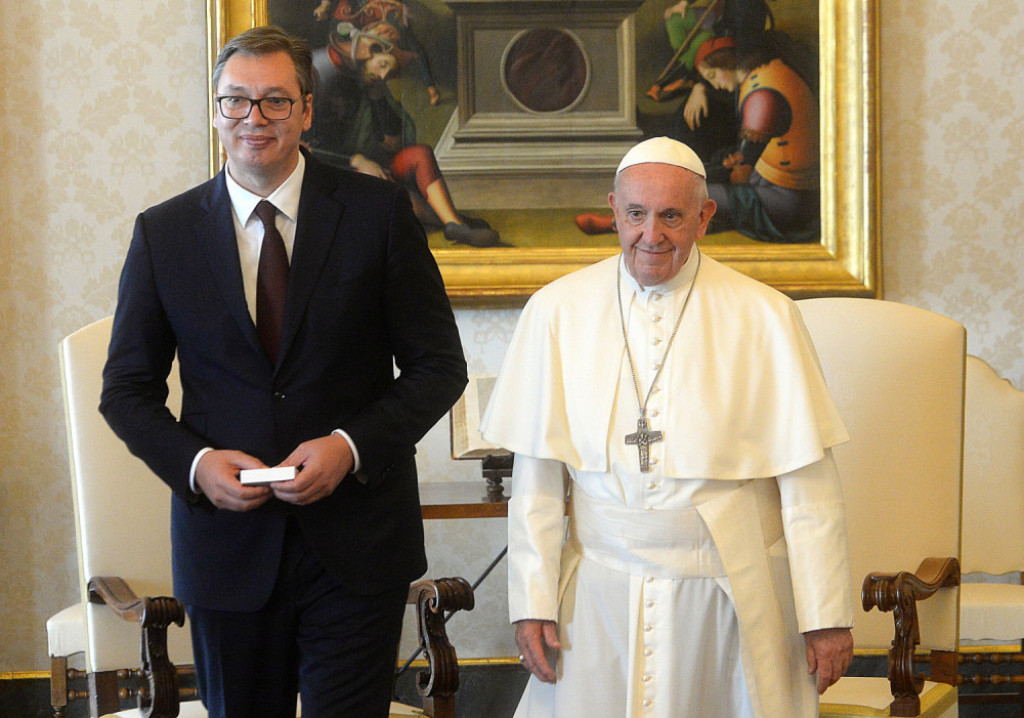 Aleksandar Vučić i papa Franja