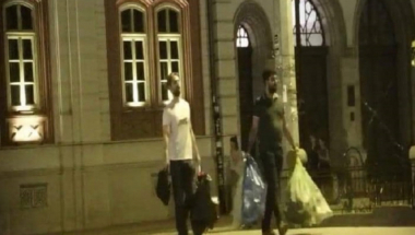 Marko Dimić, Aleksandar Korolija, protest, Rektorat