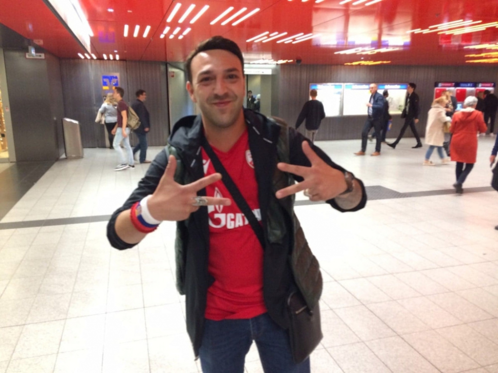 Denis Petrović, navijač Zvezde iz Frankfurta