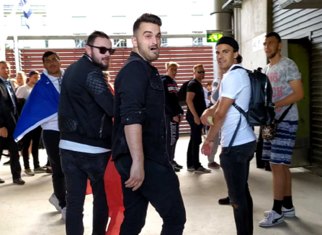 Provokacije Albanaca na meču HJK - Crvena zvezda