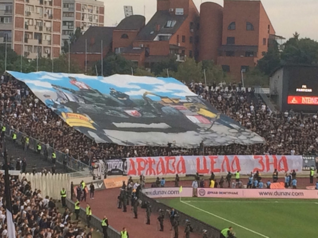 Partizan derbi koreografija
