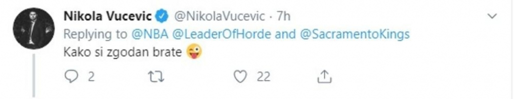 komentar Nikole Vučevića