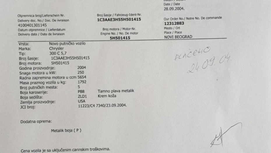 Fakture o kupovini automobila